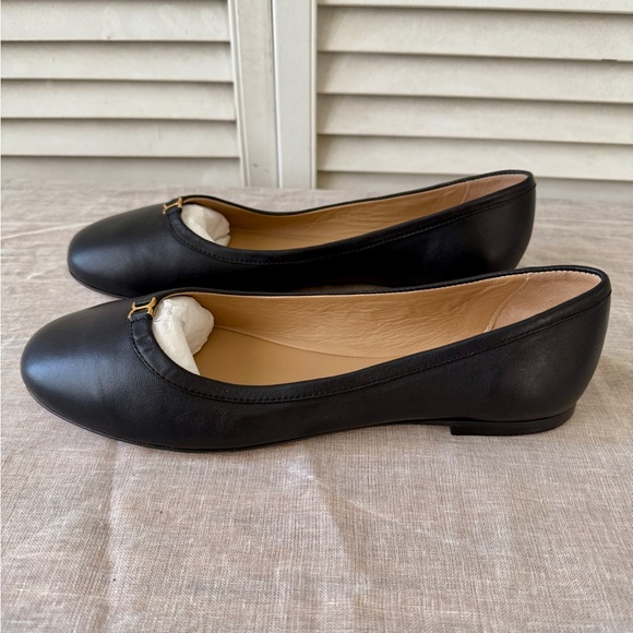 NEW Chloé Black Leather Ballet Flats - Picture 4 of 11
